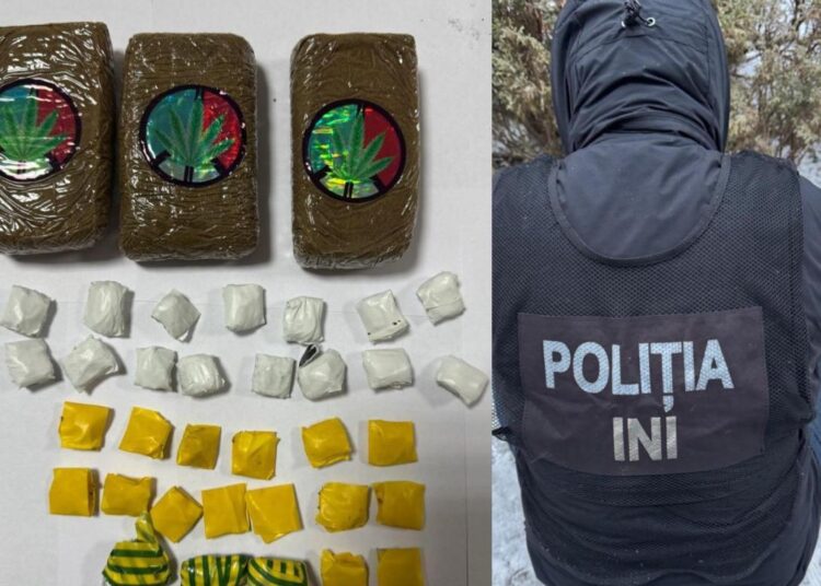 VIDEO //  Aproape 1 kg de droguri, inclusiv heroină, ridicate la Bălți. Patru tineri, reținuți