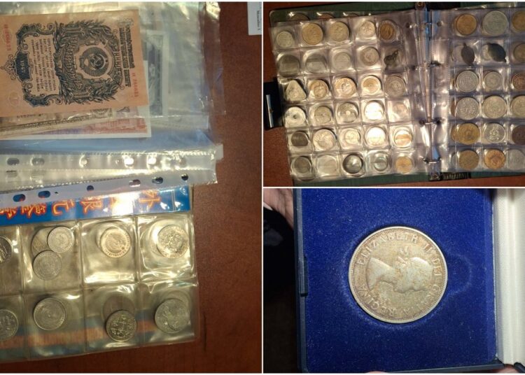 FOTO // Sute de monede istorice, ridicate de polițiștii din Bălți