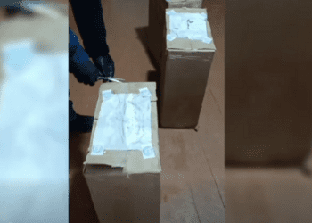 VIDEO // Poliția din Briceni a ridicat țigări în valoare de peste 70 de mii de lei, la Lipcani