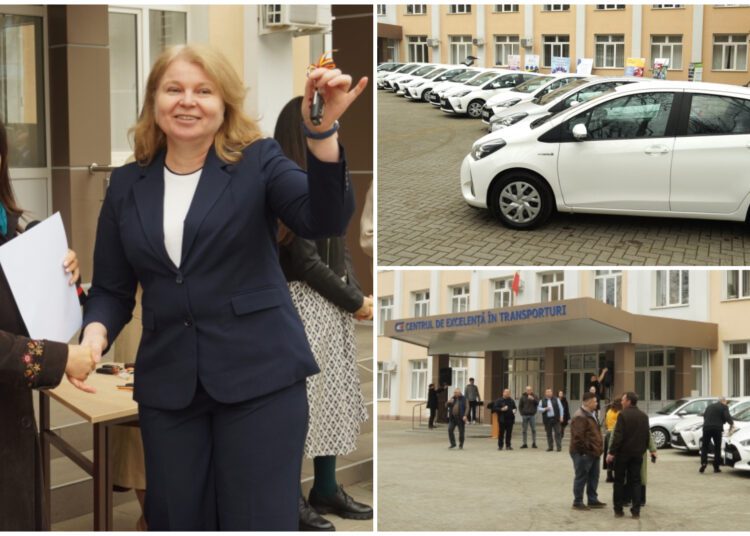 FOTO // 11 automobile moderne au fost transmise instituțiilor de învățământ profesional tehnic pentru instruirea practică a elevilor
