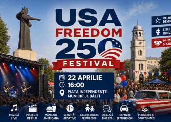 Festivalul „USA Freedom 250” ajunge la Bălți: muzică rock, film și activități pentru toate vârstele