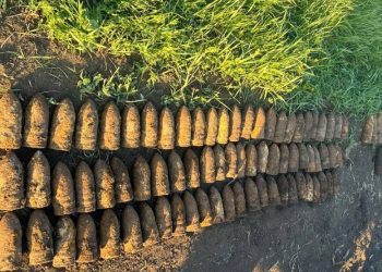 FOTO // Un bărbat a găsit obuze pe un câmp la Dănceni. Au intervenit geniștii