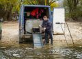 VIDEO // Lacul de acumulare Costești–Stânca, de pe râul Prut, a fost populat cu 2,5 tone de pește