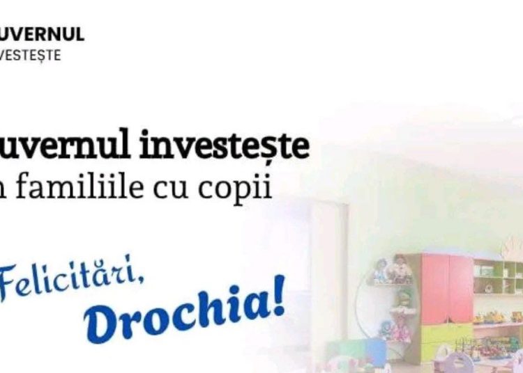 Grupele de creșă din șapte grădinițe din raionul Drochia vor fi modernizate