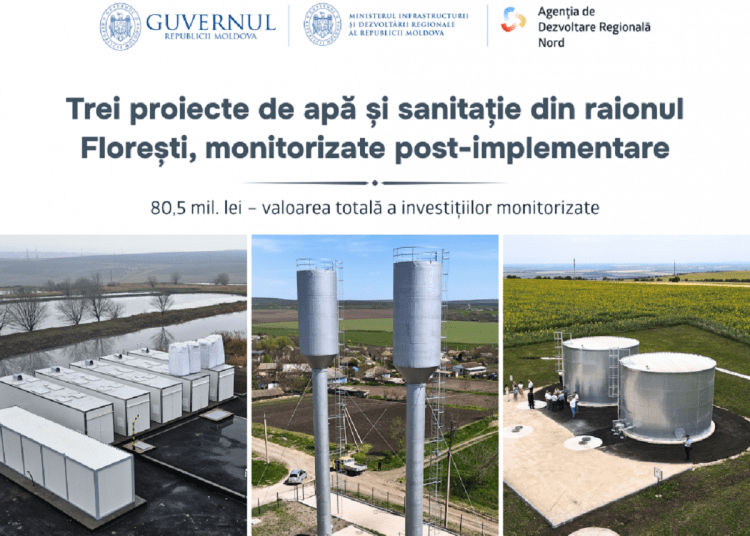 FOTO // ADR Nord monitorizează investițiile în apă și sanitație din raionul Florești