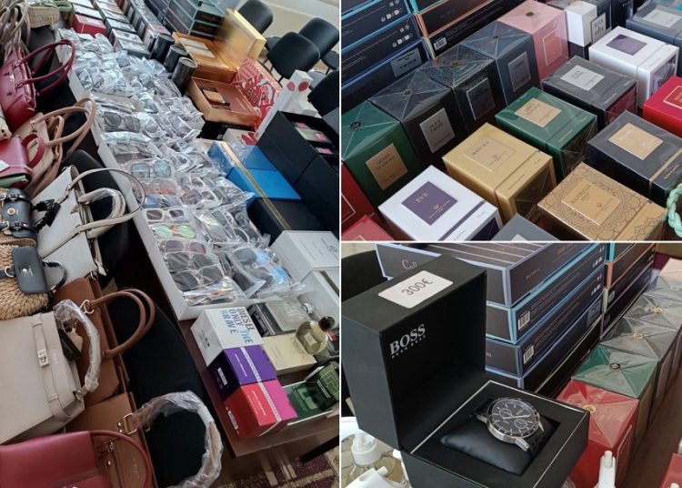 FOTO // Parfumuri, genți și ochelari fără acte, depistate la un agent economic din Edineț