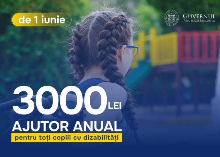Toți copii cu dizabilități vor beneficia de un ajutor anual de 3000 de lei de 1 iunie: „Suntem alături de voi”