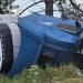 Un TIR s-a răsturnat în raionul Sîngerei, după explozia unei anvelope