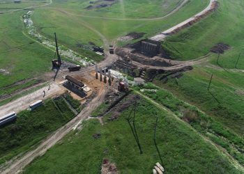 FOTO // Podul peste râul Răuțel din Fălești este reparat în proporție de 51%