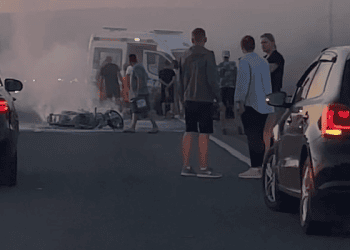 VIDEO // Accident în raionul Orhei: Un motociclist de 18 ani și pasagera sa de 17 ani, transportați la spital