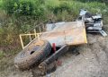 FOTO // Accident grav la Orhei: Un bărbat a murit, iar trei persoane au fost rănite după ce o mașină a lovit o remorcă tractată de un tractor