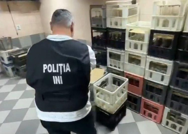 VIDEO // Doi bărbați din Chișinău, cercetați pentru producerea ilegală de băuturi alcoolice. Polițiștii au ridicat sute de sticle