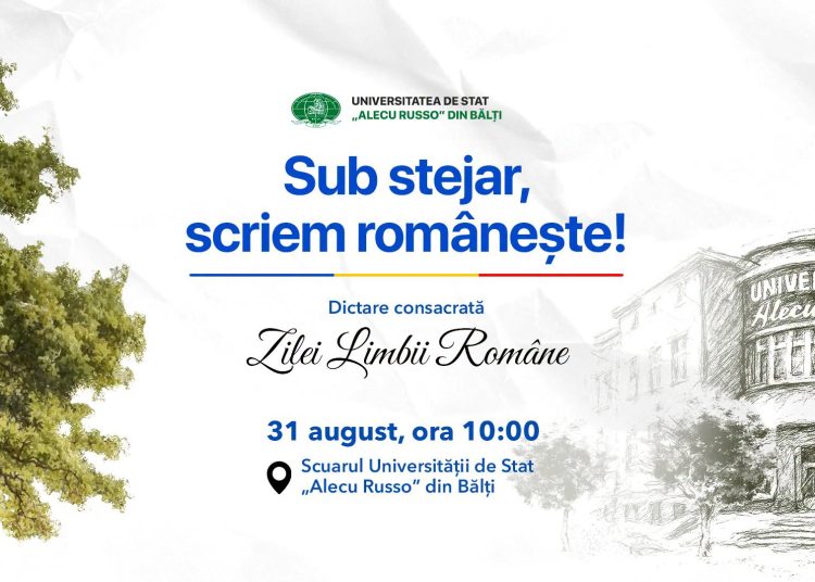 USARB organizează o dictare în aer liber de Ziua Națională a Limbii Române