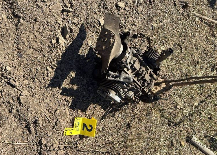 FOTO // Fragmentele dronei depistate la Giurgiulești aparțin unui aparat de tip Geran. Au fost găsite două cratere