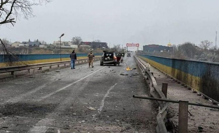 Circulație suspendată pe un pod din Ucraina, în apropierea frontierei cu Republica Moldova. Călătorii sunt îndemnați să evite regiunea Odesa