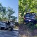 VIDEO // Accident lângă Chetrosu: două mașini s-au ciocnit, una s-a răsturnat