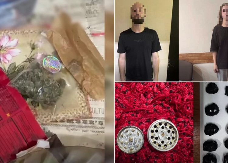 VIDEO // Reținuți chiar în timp ce plasau droguri în ascunzișuri: doi concubini au fost plasați în arest preventiv