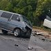 VIDEO // Accident la intrarea în Corlăteni după o manevră de depășire. Trei persoane, transportate la spital